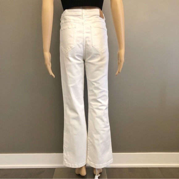 Massimo Dutti White Boot Cut Fit Flared Low Rise Boho High Rise Denim Jeans. US8 - Picture 9 of 16